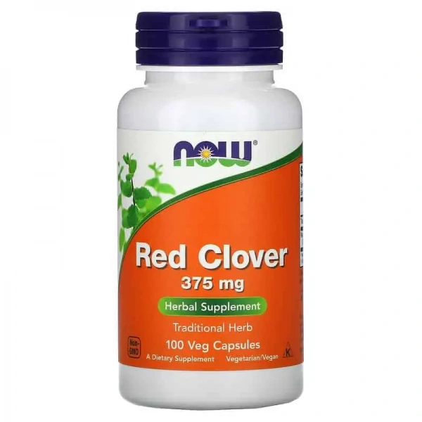 NOW FOODS Red Clover 375mg 100 Vegetarian Capsules