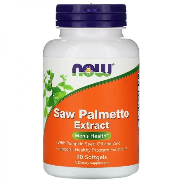 NOW FOODS Saw Palmetto Extract with Pumpkin Seed Oil and Zinc 90 Softgels