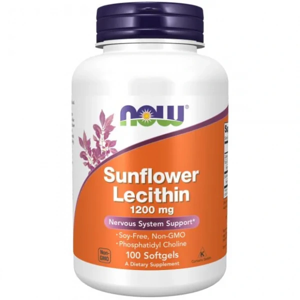 NOW FOODS Sunflower Lecithin 1200mg (Nervous System Support) 100 Softgels