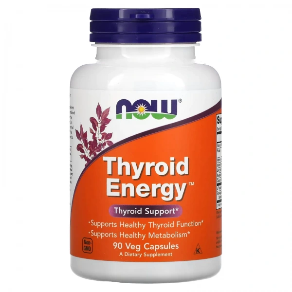 NOW FOODS Thyroid Energy (Wsparcie Tarczycy) - 90 kapsułek wegetariańskich
