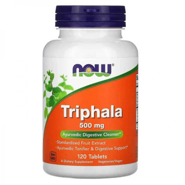 NOW FOODS Triphala 500mg (Digestive Support) 120 Vegetarian Tablets