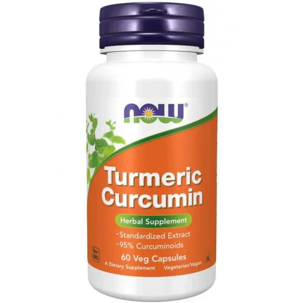 NOW FOODS Turmeric Curcumin (Turmeric Root Extract) 60 Vegetarian Capsules