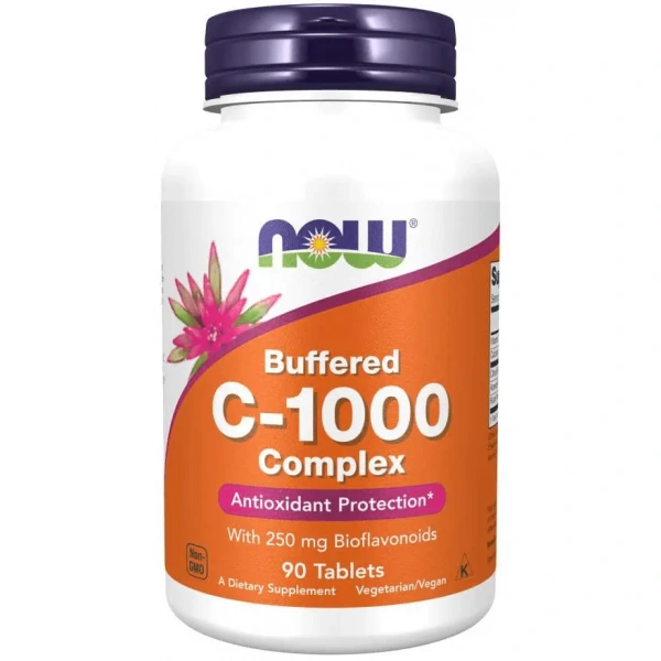 NOW FOODS Vitamin C-1000 Complex Buffered (Buforowana Witamina C) 90 Tabletek wegetariańskich