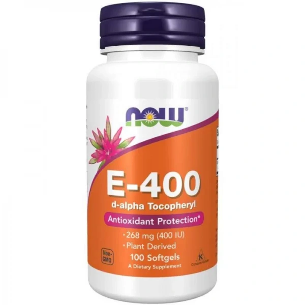 NOW FOODS Vitamin E (Witamina E-400 Natural D-Alpha Tocopheryl) - 100 kapsułek żelowych