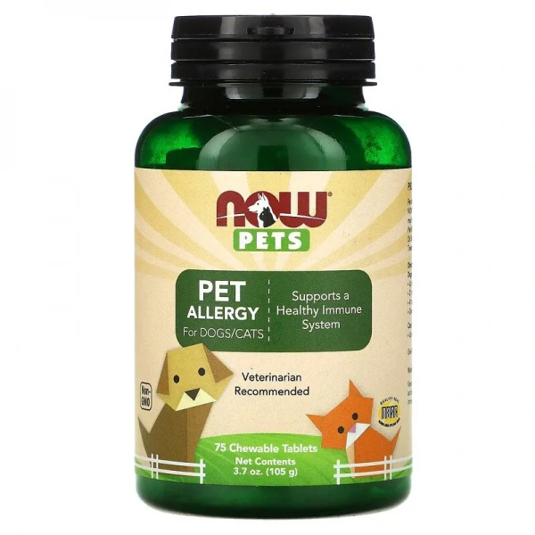 NOW PETS Pet Allergy (Odporność psów i kotów) 75 Tabletek do żucia