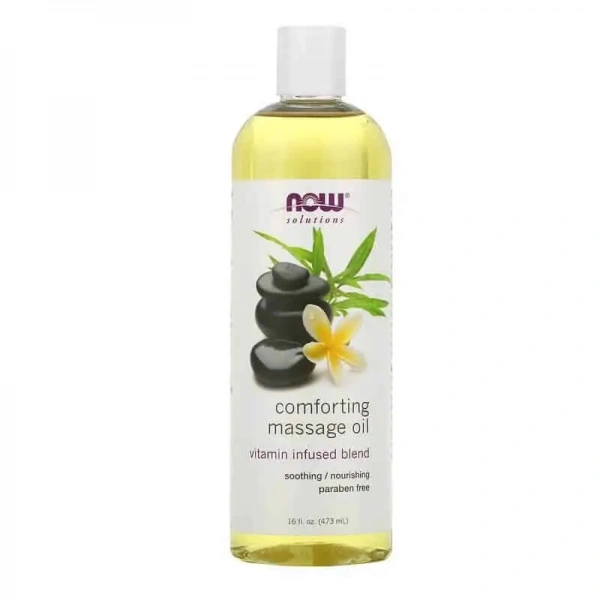 NOW SOLUTIONS Comforting Massage Oil (Vitamin Infused Blend) 16 fl. oz. (473ml)