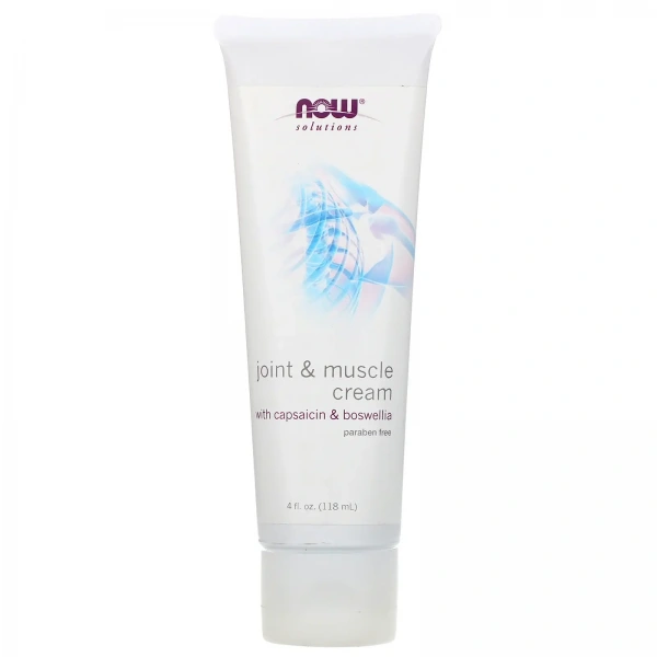 NOW SOLUTIONS Joint & Muscle Cream (With Capsaicin & Boswellia) 4 fl. oz. (118ml)