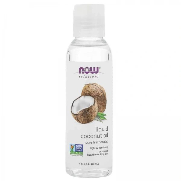 NOW SOLUTIONS Liquid Coconut Oil (Olej kokosowy w płynie) Pure Fractionated 118ml