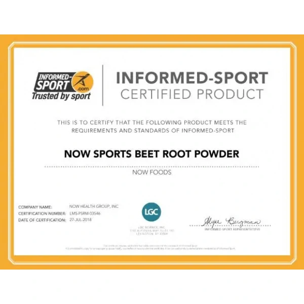 NOW SPORTS Beet Root Powder 12 oz. (340g)
