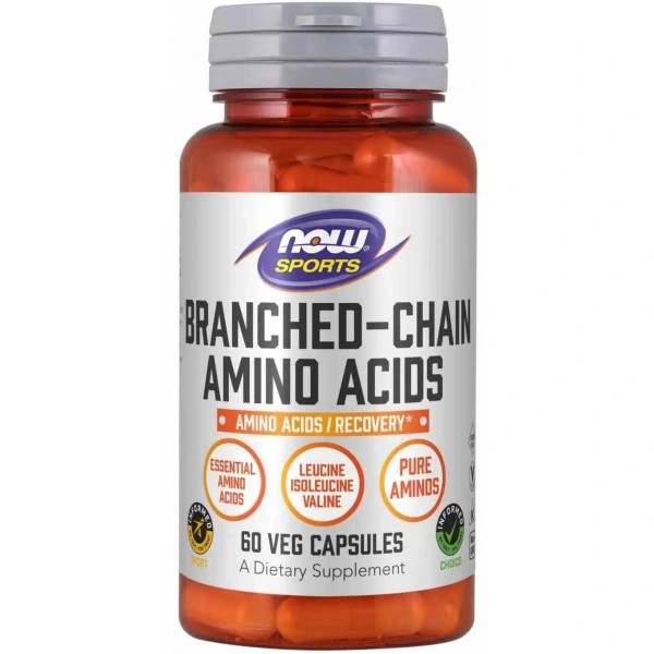 NOW SPORTS Branched Chain Amino Acids 60 Vegetarian Capsules