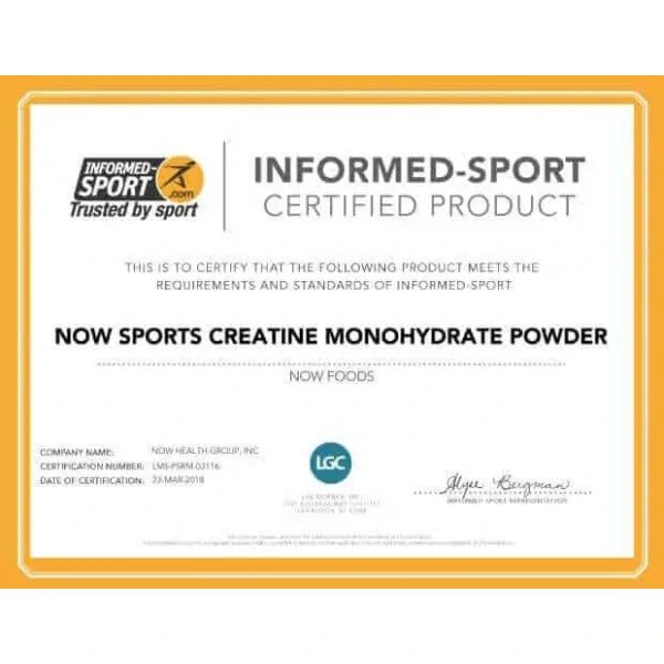 NOW SPORTS Creatine Monohydrate Powder 21.2 oz. (600g)