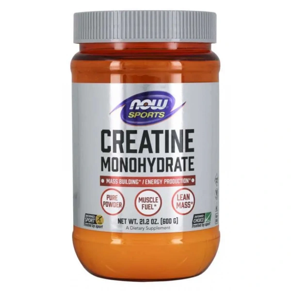 NOW SPORTS Creatine Monohydrate Powder (Monohydrat kreatyny w proszku) 600g
