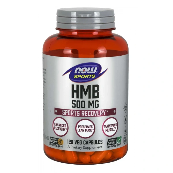 NOW SPORTS HMB 500mg (Sports Recovery) 120 Vegetarian Capsules