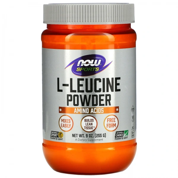NOW SPORTS L-Leucine Powder (Builds Lean Tissue) 9 oz. (255g)