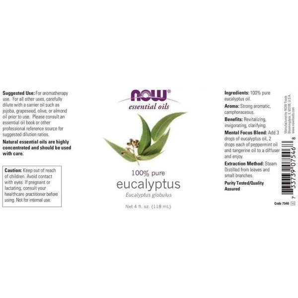 NOW FOODS Essential Oil Eucalyptus 118 ml