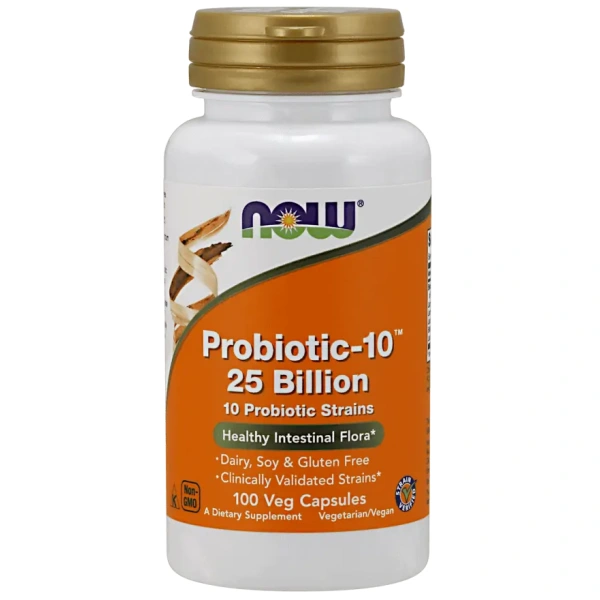 NOW FOODS Probiotic-10, 25 Billion (Probiotyk) 100 kapsułek wegańskich
