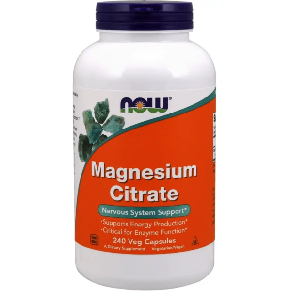 NOW FOODS Magnesium Citrate 400mg - 240 vegan caps