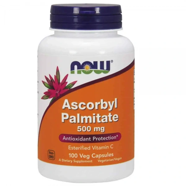 NOW FOODS Ascorbyl Palmitate 500mg (Palmitynian askorbylu, Witamina C) 100 Kapsułek wegetariańskich