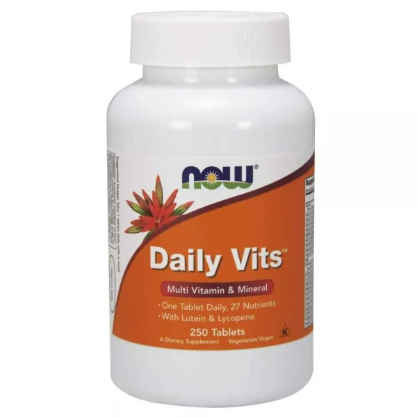 NOW FOODS Daily Vits (Witaminy i Minerały) 250 Tabletek wegetariańskich