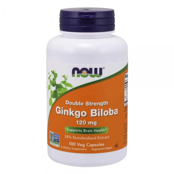 NOW FOODS Ginkgo Biloba 120mg (Memory) 100 Vegetarian capsules