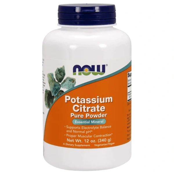 NOW FOODS Potassium Citrate Pure Powder (Cytrynian Potasu) 340g