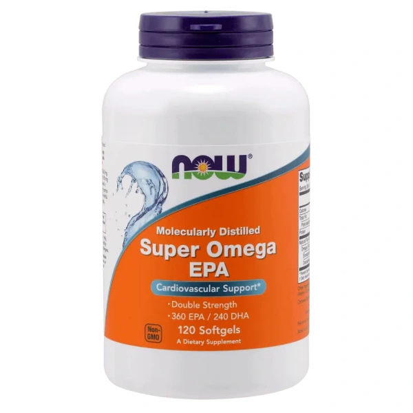 NOW FOODS Super Omega EPA Molekularnie destylowany - 120 kapsułek żelowych