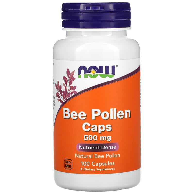 NOW FOODS Bee Pollen 500mg (Pyłek pszczeli) 100 Kapsułek
