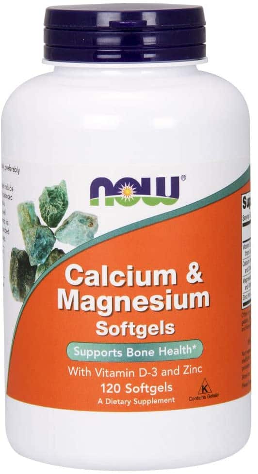 NOW FOODS Calcium & Magnesium with Vit D and Zinc (Wapń i Magnez z Witaminą D i Cynkiem) 120 Kapsułek żelowych