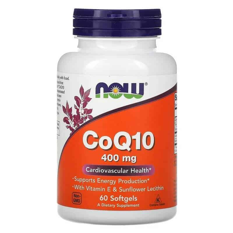 NOW FOODS CoQ10 400mg (Koenzym Q10, Zdrowie układu krążenia) 60 Kapsułek żelowych