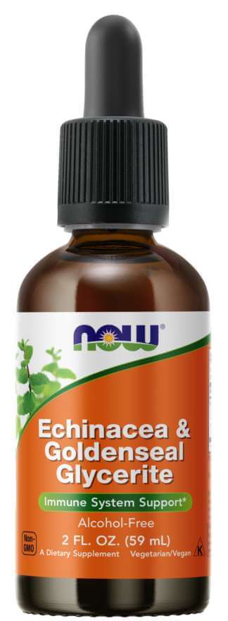 NOW FOODS Echinacea & Goldenseal Glycerite (Wsparcie układu odpornościowego) 59ml