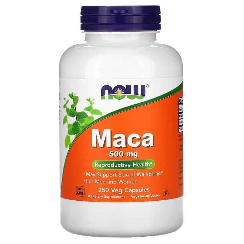 NOW FOODS Maca 500mg (Energia i Witalność) 250 Kapsułek wegetariańskich