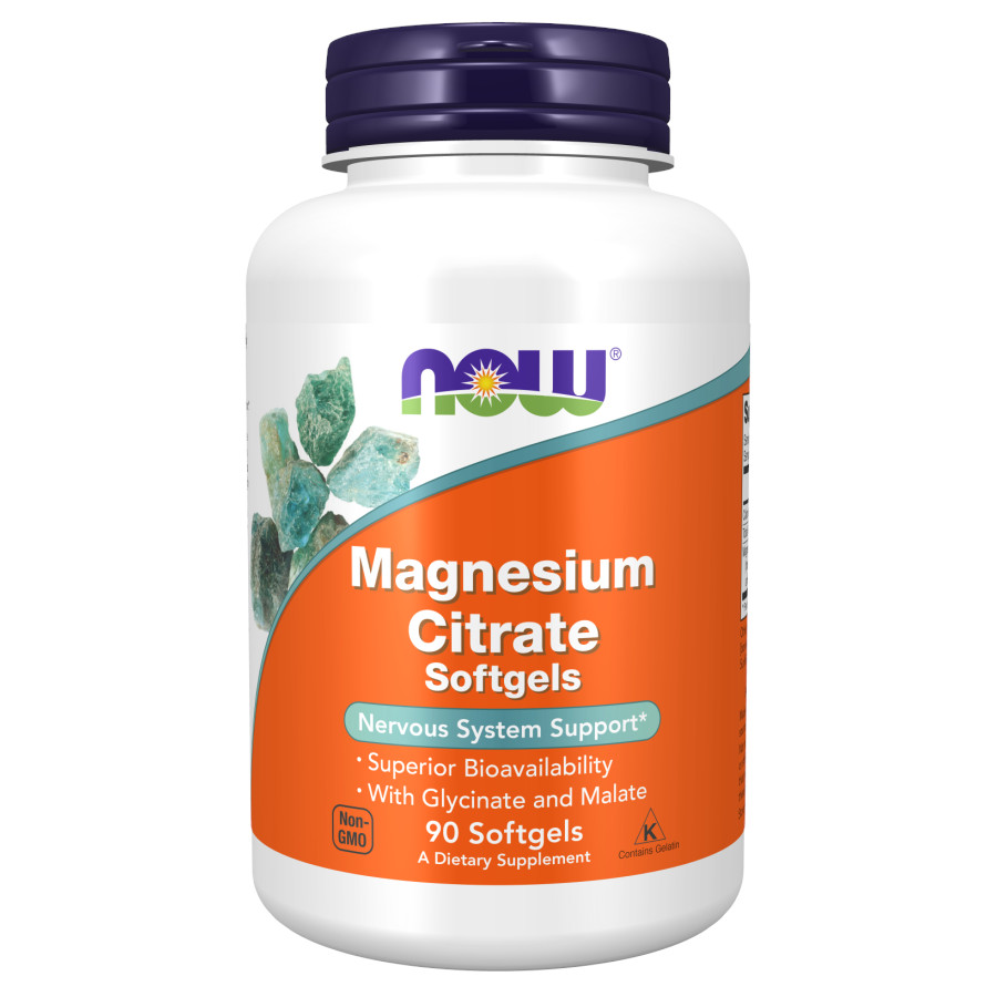 NOW FOODS Magnesium Citrate (Cytrynian magnezu) 90 Kapsułek żelowych