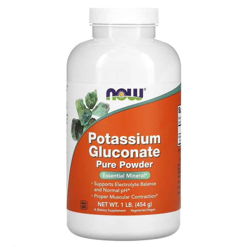 NOW FOODS Potassium Gluconate Powder (Glukonian potasu) 454g