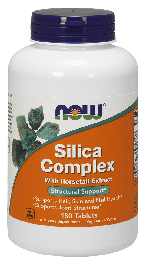 NOW FOODS Silica Complex with Horsetail Extract (Krzemionka z Ekstraktem ze Skrzypu Polnego) 180 tabletek wegańskich