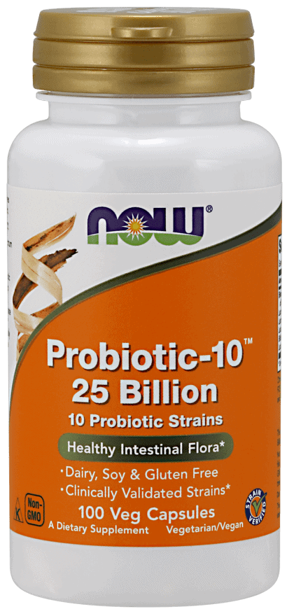 NOW FOODS Probiotic-10, 25 Billion (Probiotyk) 100 kapsułek wegańskich