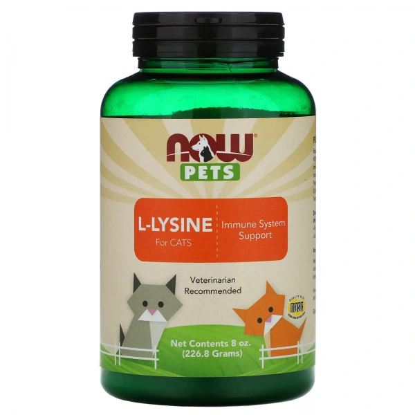 NOW FOODS PETS L-Lysine for Cats Powder 8 oz. (226.8g)