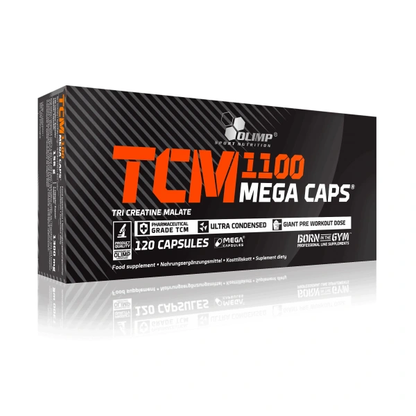 OLIMP TCM (TRI CREATINE MALATE) MEGA CAPS - JABŁCZAN KREATYNY 120 Kapsułek