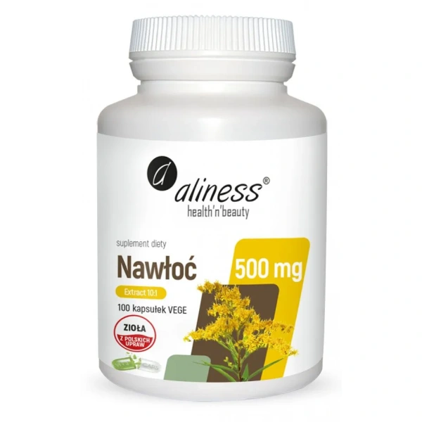 ALINESS Nawłoć - European Goldenrod 500mg (Urinary system, Antioxidation) 100 Vegan Capsules
