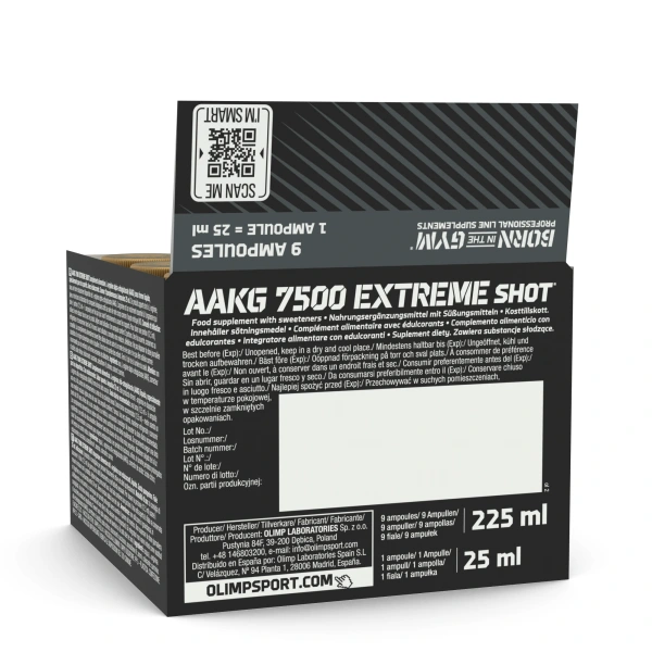 OLIMP AAKG 7500 EXTREME SHOT glass ampoule 9x25 ml grapefruit