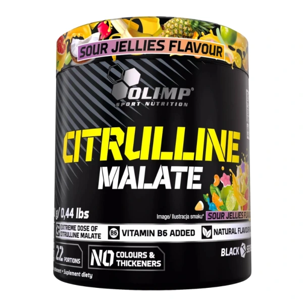 OLIMP Citrulline Malate (przedtreningówka jabłczan cytruliny) 200 g kwaśne żelki