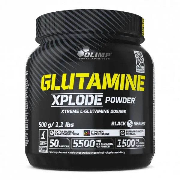 OLIMP GLUTAMINE XPLODE PROSZEK 500g Cytryna