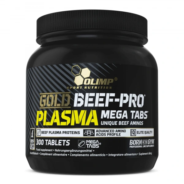 OLIMP Gold Beef-Pro Plasma (Aminokwasy Wołowe - Sproszkowana Plazma) 300 tabletek