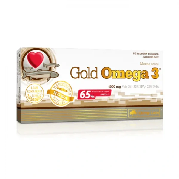 OLIMP Gold Omega 3 (Mocne serce, Omega-3, EPA, DHA) 60 Kapsułek miękkich