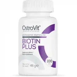 OSTROVIT Biotin Plus (Włosy, skóra, paznokcie) 100 Tabletek