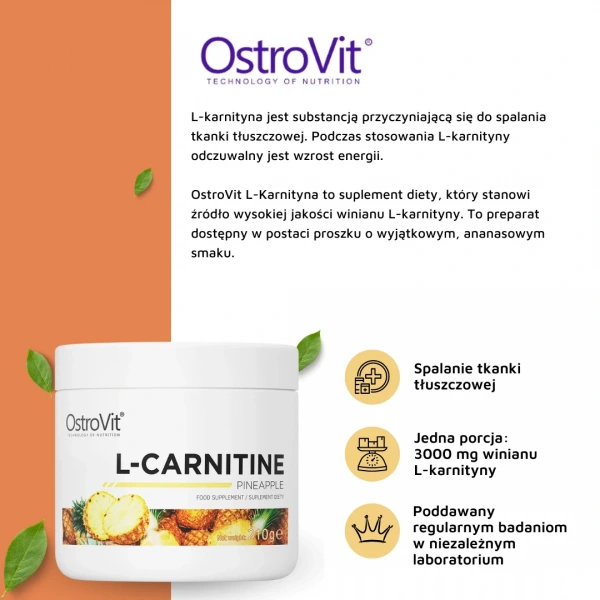 OSTROVIT L-Carnitine (L-Karnityna) 210 g ananas