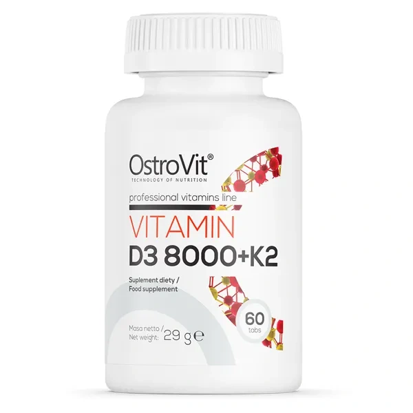OSTROVIT Vitamin D3 8000 IU + K2 60 Tablets