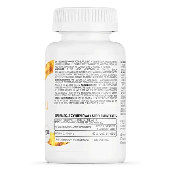 OSTROVIT Vitamin D3 8000IU 200 Tablets