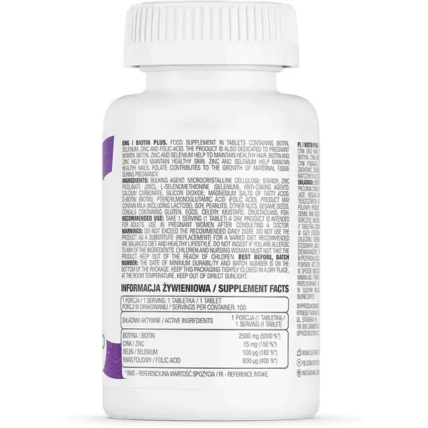 Ostrovit Biotin Plus (Hair, Skin, Nails) 100 Tablets - low price, check  reviews and dosage
