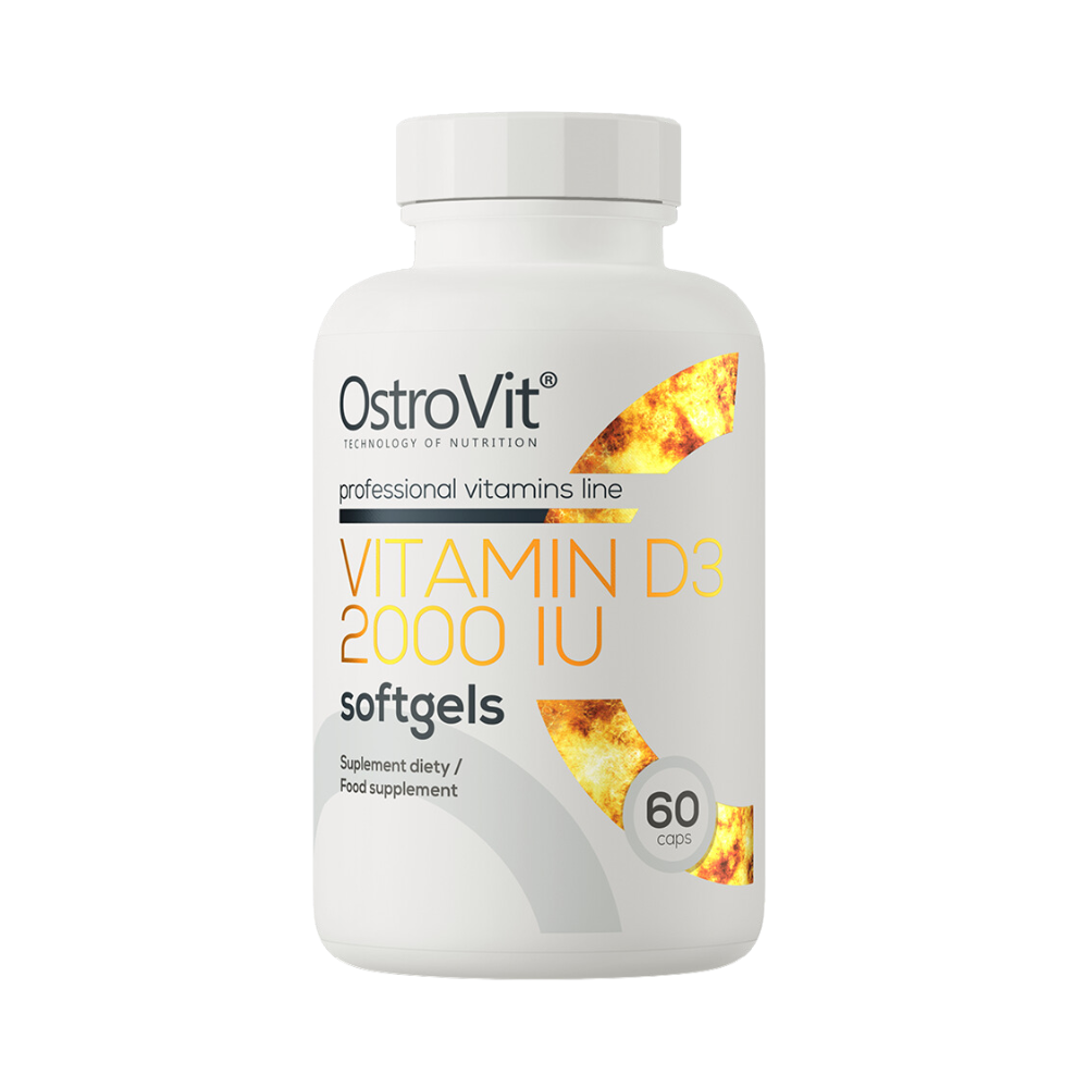OSTROVIT Vitamin D3 2000 IU (Witamina D3, Kości i zęby) 60 Kapsułek Softgel