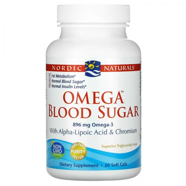 NORDIC NATURALS Omega Blood Sugar (Regulacja glukozy) 60 Kapsułek żelowych